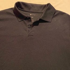 Black Short Sleeve Polyester Dress Shirt